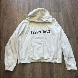 Fear of God Essentials White Hoodie